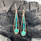 Raindrop Hemimorphite Earrings