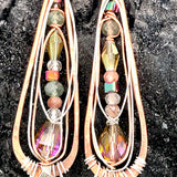 Rose Quartz Cascade Earrings