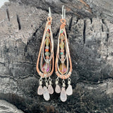 Rose Quartz Cascade Earrings