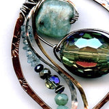 Amazonite and Crystal Pair Necklace
