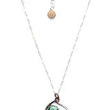 Amazonite and Crystal Pair Necklace