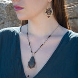 Embroidered Gemstone Earrings E81235