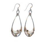 Woven Pyrite Drop Earrings