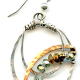 Crystal Mini Moon Hoop Earrings