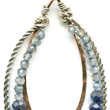 Denim Channel Drop Earrings