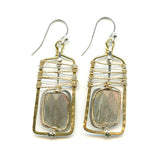 Labradorite Window Earrings