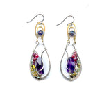 Stain Glass Gemstone Drop Earrings