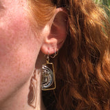 Green Amethyst Window Earrings