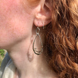 Woven Pyrite Drop Earrings