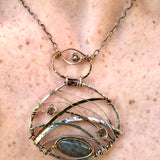 Labradorite Basket Necklace