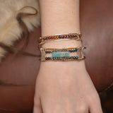 Amazonite Window Cuff Bracelet