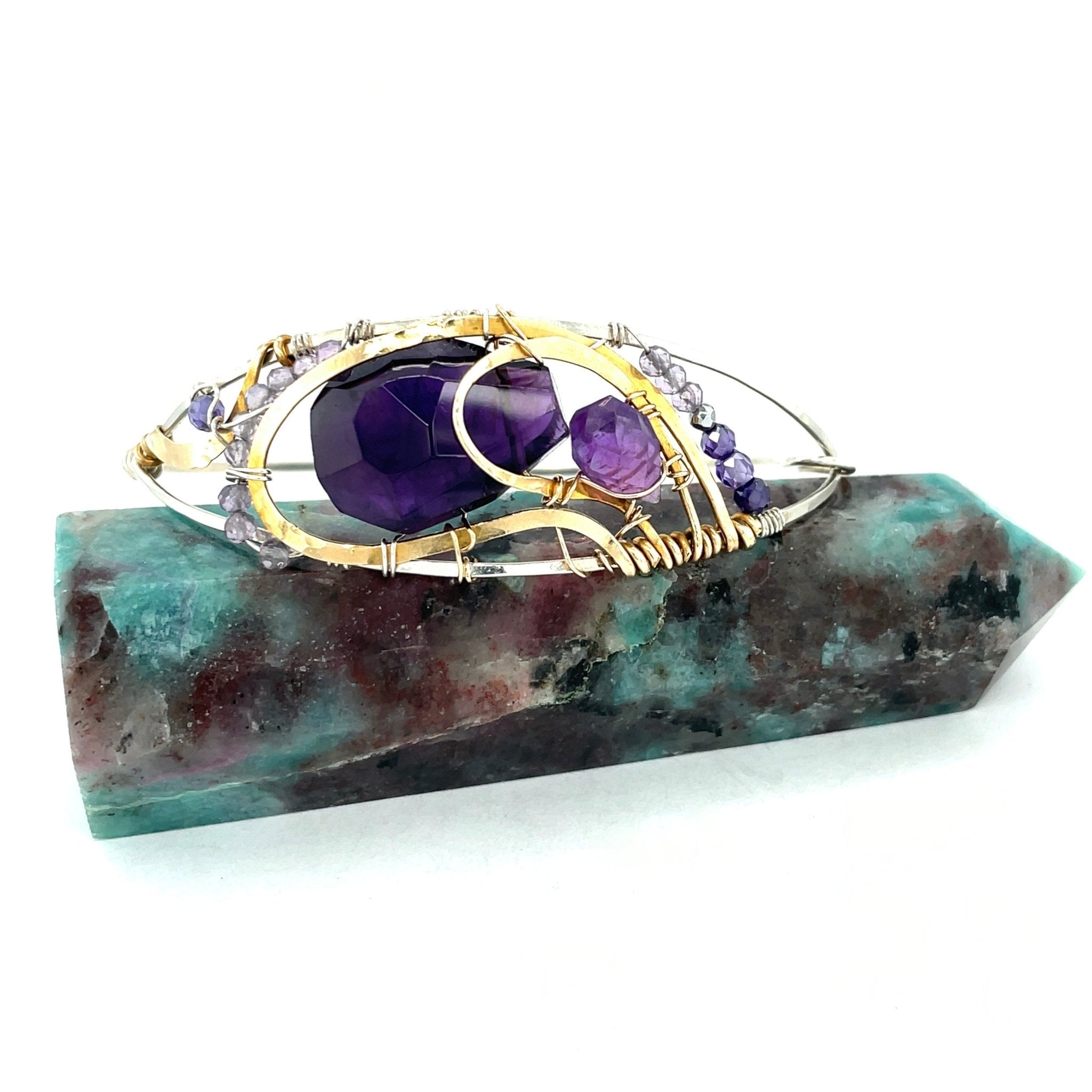 Amethyst Sharing Space Bracelet - Art by any Means Jewelryproduct_