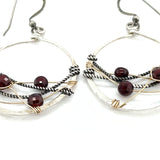 Garnet Hoop Earrings E81242