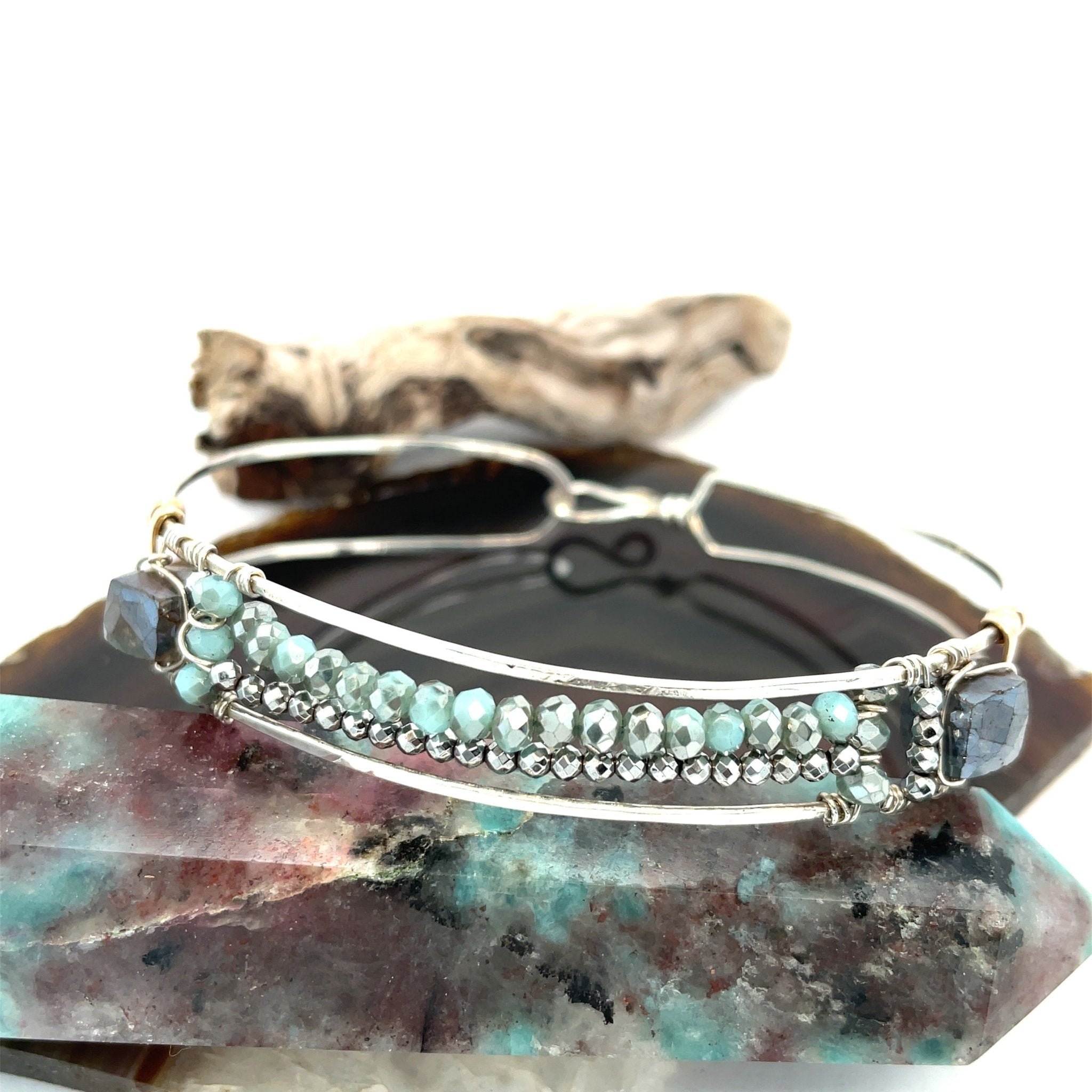 Get in Line Crystal Cuff Bracelet - Art by any Means Jewelryproduct_