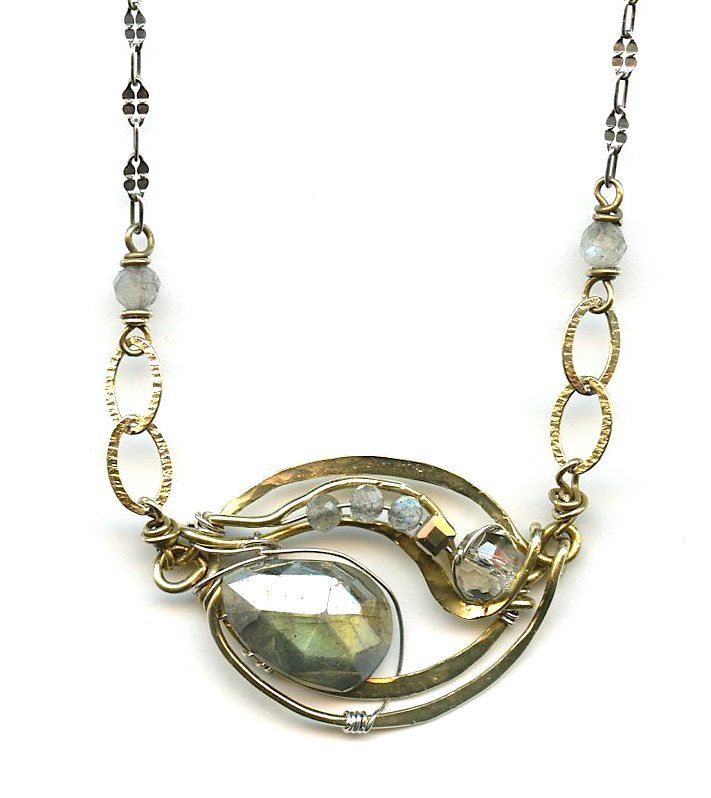 Golden Light Moonstone Necklace - Art by any Means Jewelryproduct_