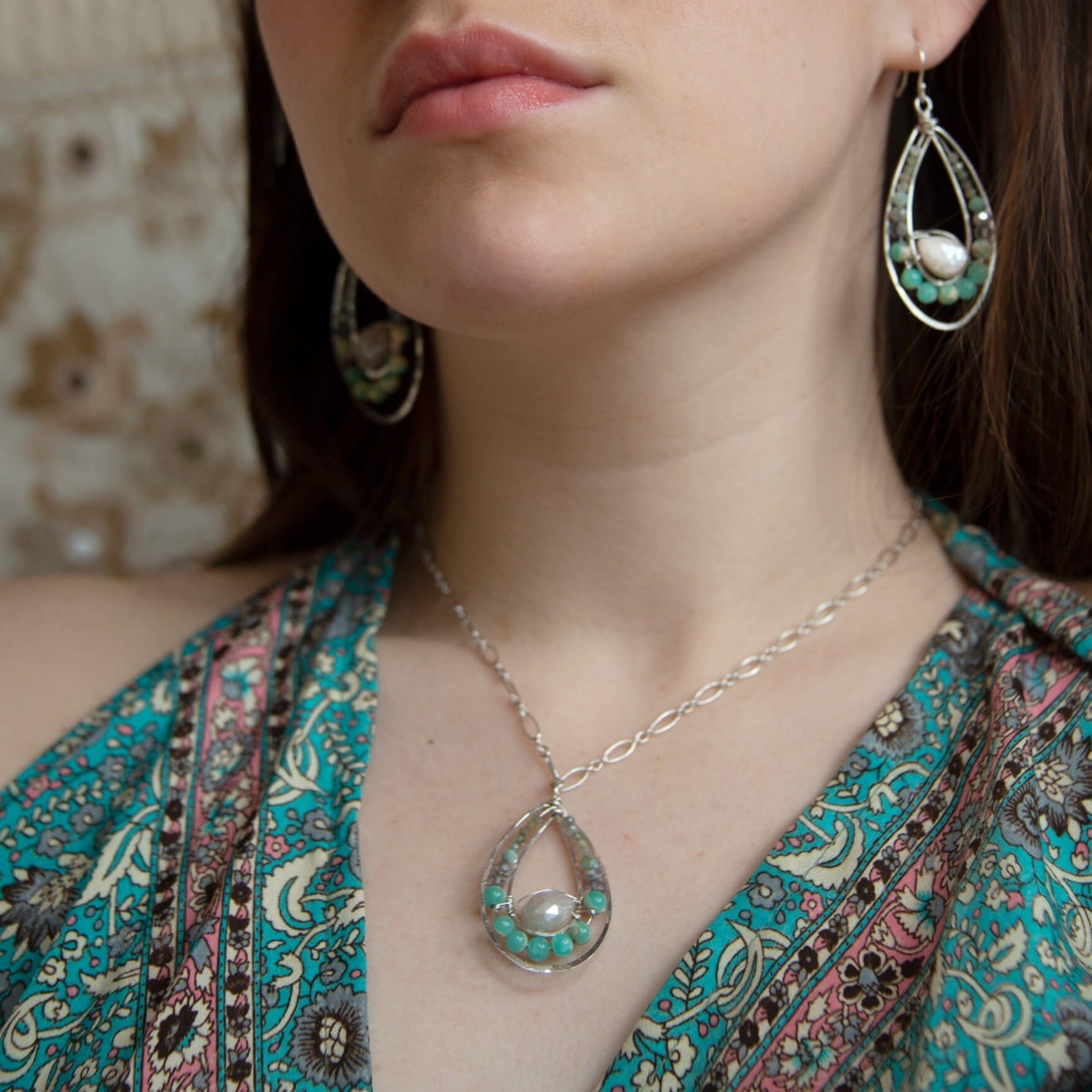 Morning Frost Moonstone Necklace - Art by any Means Jewelryproduct_